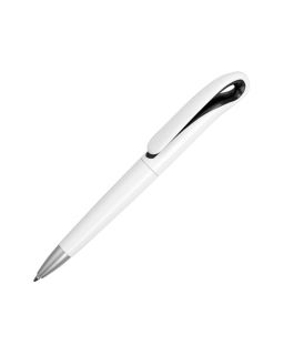 Ручка шариковая Swansea, белый/черный, черные чернила
