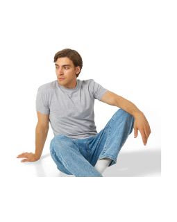Футболка HD Fit короткий рукав с эластаном, мужская, серый меланж-foto2