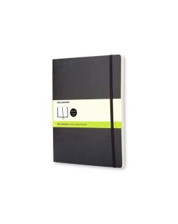 Записная книжка Moleskine Classic Soft (нелинованный), Хlarge (19х25 см), черный