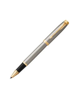 Ручка роллер Parker IM Core Brushed Metal GT, серебристый/золотистый
