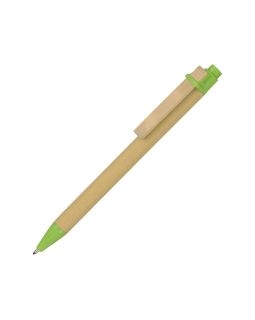 Ручка шариковая Salvador, натуральный/зеленый, черные чернила