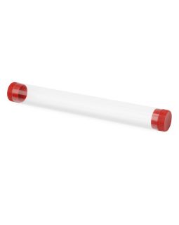 Футляр-туба пластиковый для ручки Tube 2.0, прозрачный/красный