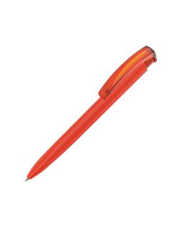 Ручка шариковая трехгранная UMA TRINITY K transparent GUM, soft-touch, оранжевый