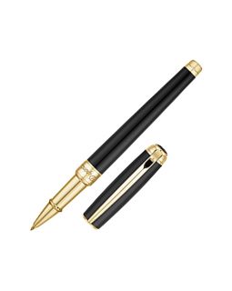 Ручка-роллер Line D Medium, черный/золотистый