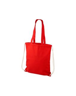 Рюкзак со шнурком Eliza из хлопчатобумажной ткани плотностью 240 г/м², красный