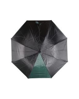 Зонт складной Логан полуавтомат, черный/зеленый