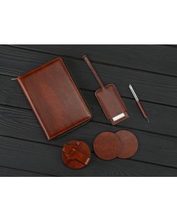 Бизнес-блокнот на молнии А5 Fabrizio с RFID защитой и ручкой, синий-foto11