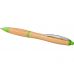 Шариковая ручка Nash из бамбука, натуральный/зеленое яблоко