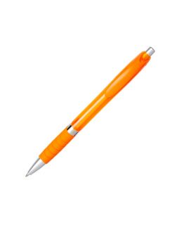 Шариковая полупрозрачная ручка Turbo с резиновой накладкой, оранжевый