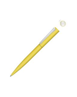 Металлическая шариковая ручка soft touch Brush gum, желтый