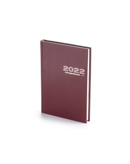Ежедневник А5 датированный Бумвинил 2022, бордовый