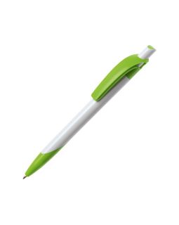 Ручка шариковая Тироль, белый/зеленое яблоко