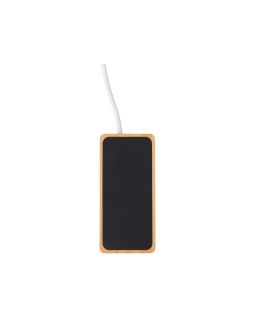 USB хаб с подсветкой лого Reedia S5, 3*USB, 1*Type C, бамбук, черный-foto4