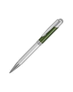 Ручка шариковая Мичиган, серебристый/зеленый