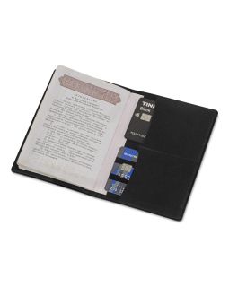 Обложка для паспорта с RFID защитой отделений для пластиковых карт Favor, черная-foto3