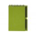 Блокнот Luciano Eco на пружине, с карандашом, маленький, зеленый