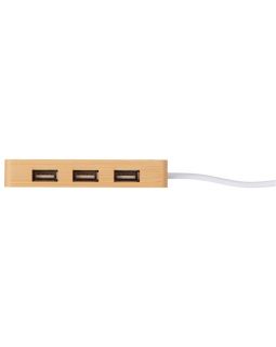 USB хаб с подсветкой лого Reedia S5, 3*USB, 1*Type C, бамбук, черный-foto6