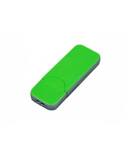 USB-флешка на 4 Гб в стиле I-phone, прямоугольнй формы, зеленый