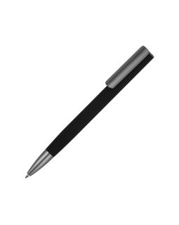 Ручка металлическая шариковая Insomnia софт-тач с зеркальным слоем, черная с серым Ручка металлическая шариковая Insomnia софт-тач с зеркальным слоем, черная с серым