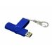 Флешка с поворотным механизмом, c дополнительным разъемом Micro USB, 32 Гб, синий