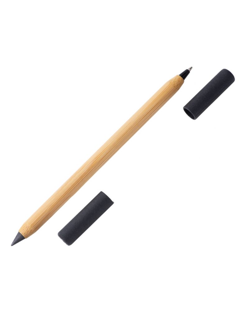 Вечный карандаш и ручка из бамбука Black bamboo, натуральный и черный Вечный карандаш и ручка из бамбука Black bamboo, натуральный и черный
