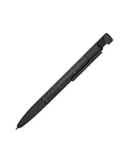 Ручка-стилус металлическая шариковая многофункциональная (6 функций) Multy, черный