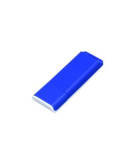 Флешка прямоугольной формы, оригинальный дизайн, двухцветный корпус, 4 Гб, синий/белый