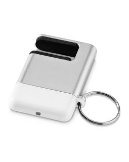 Подставка-брелок для мобильного телефона GoGo, серебристый/белый
