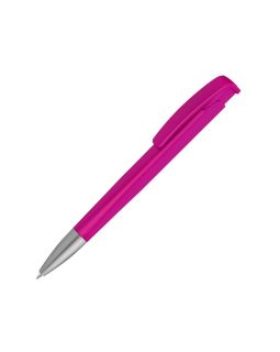 Шариковая ручка с геометричным корпусом из пластика Lineo SI, розовый