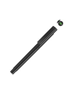 Капиллярная ручка в корпусе из переработанного материала rPET RECYCLED PET PEN PRO FL, черный с салатовыми чернилами