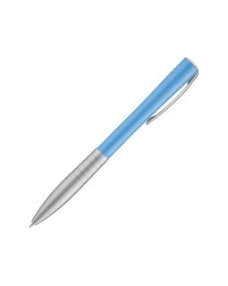 Ручка шариковая металлическая RAISE, голубой/серый