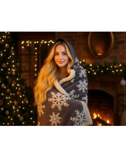 Плед Snowflake новогодний-foto13