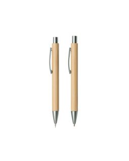 Набор ручка и механический карандаш Tender bamboo, натуральный-foto4