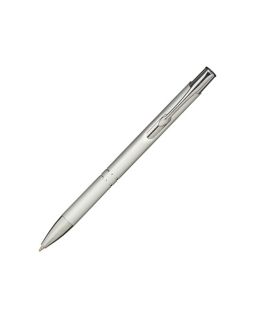 Алюминиевая шариковая кнопочная ручка Moneta, синие чернила, серебристый