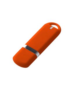USB-флешка на 512 Mb с покрытием soft-touch, оранжевый