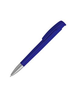 Шариковая ручка с геометричным корпусом из пластика Lineo SI, темно-синий