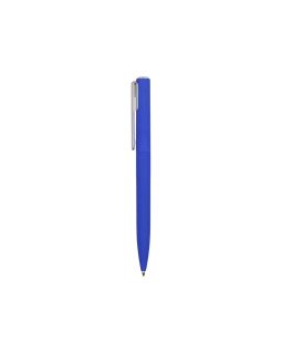 Ручка шариковая пластиковая Bon с покрытием soft touch, синий-foto3