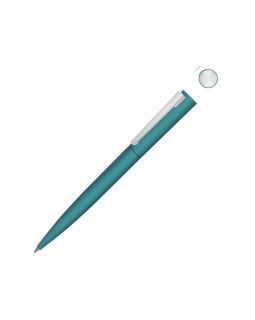 Металлическая шариковая ручка soft touch Brush gum, бирюзовый