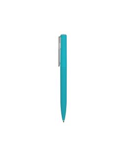 Ручка шариковая пластиковая Bon с покрытием soft touch, бирюзовый-foto3