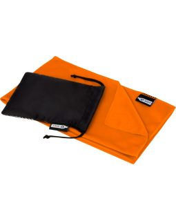 Спортивное охлаждающее полотенце Raquel из переработанного ПЭТ в мешочке, оранжевый