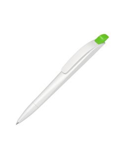 Ручка шариковая пластиковая Stream, белый/салатовый