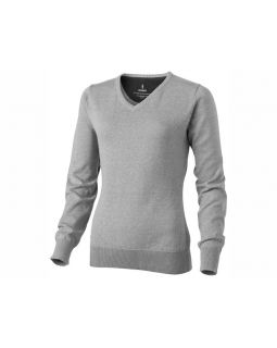Пуловер Spruce женский с V-образным вырезом, серый меланж