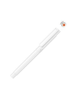 Капиллярная ручка в корпусе из переработанного материала rPET RECYCLED PET PEN PRO FL, белый с оранжевыми чернилами