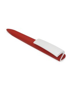 Ручка пластиковая soft-touch шариковая Zorro, красный/белый-foto5
