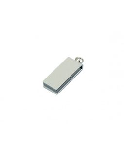 Флешка с мини чипом, минимальный размер, цветной  корпус, 8 Гб, серебристый