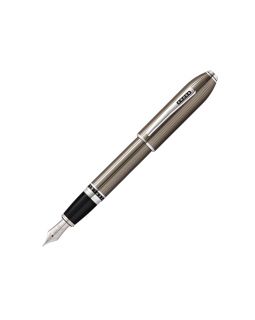 Перьевая ручка Cross Peerless Translucent Titanium Grey Engraved Lacquer, серый