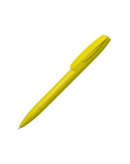 Шариковая ручка Coral Gum  с прорезиненным soft-touch корпусом и клипом., желтый