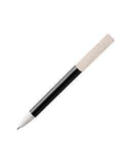 Шариковая ручка и держатель для телефона Medan из пшеничной соломы, черный