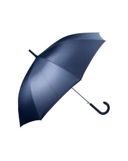 Зонт-трость полуавтомат с прорезиненной ручкой, темно-синий