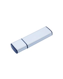 USB-флешка металлическая на 2ГБ с колпачком, серебро